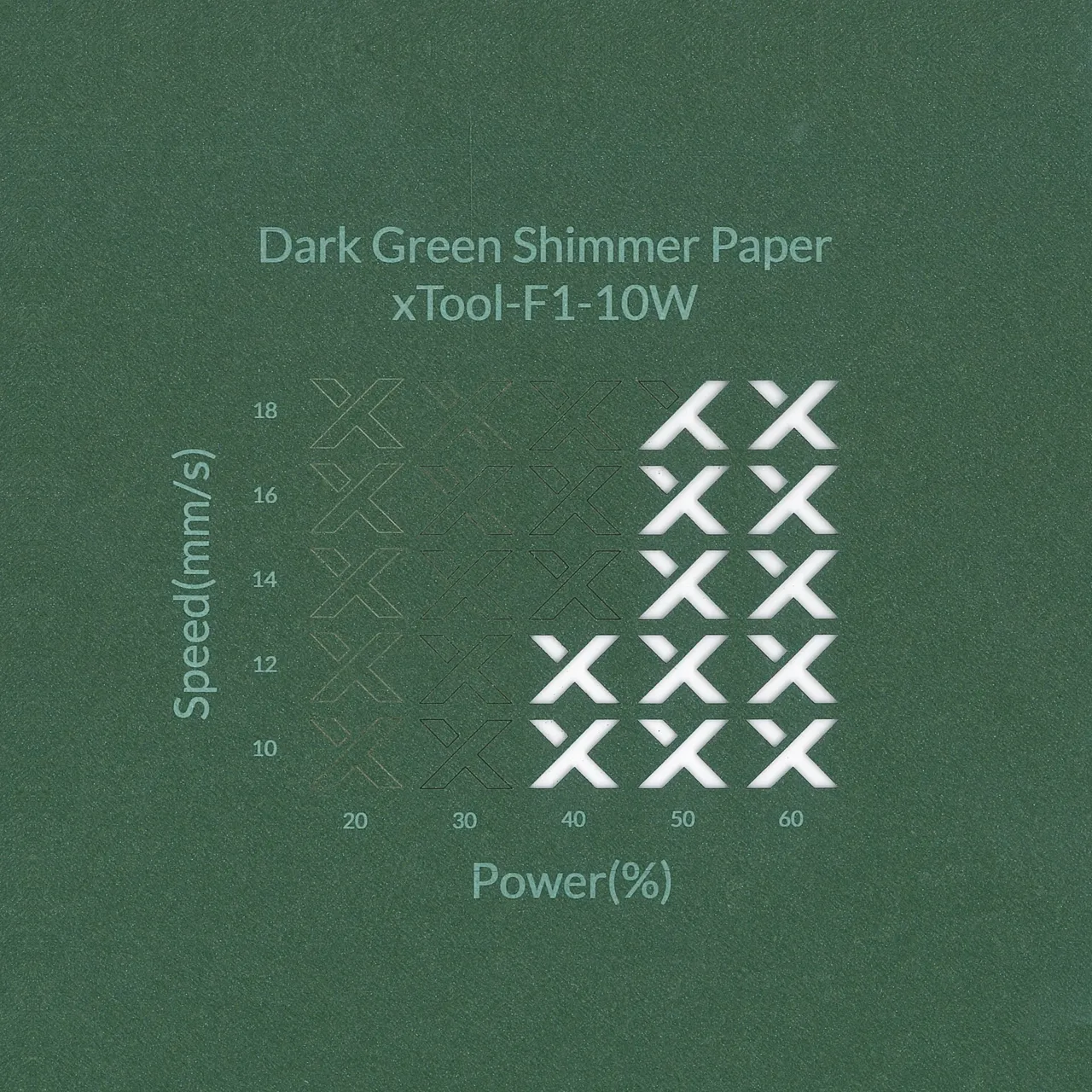 Dark Green Shimmer Paper-7oz(250g) test grid