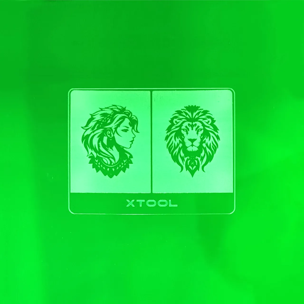 1/8"(3mm) Green Translucent Acrylic test grid