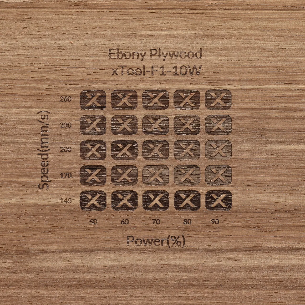 1/8"(3mm) Ebony Plywood test grid