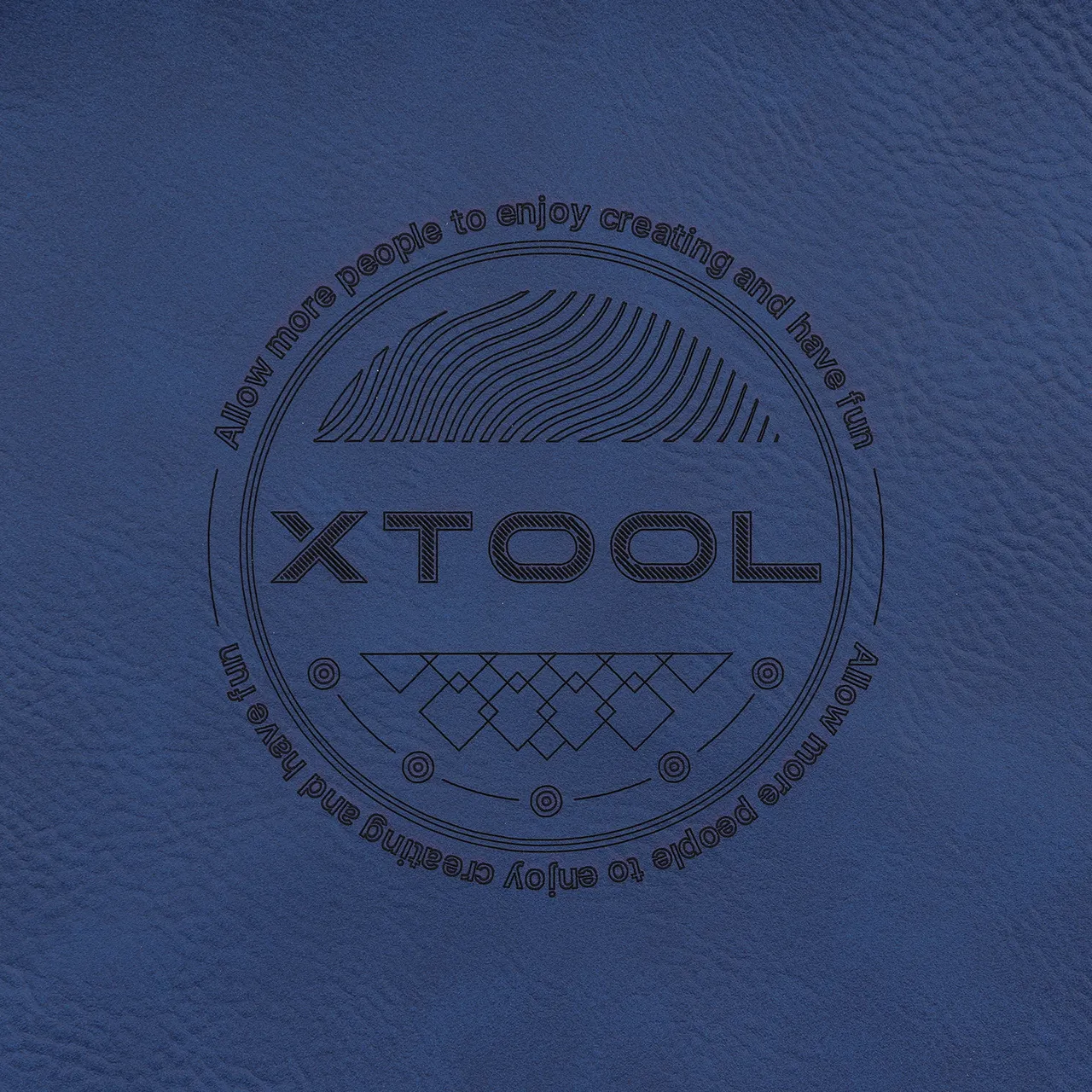 Blue to Black Laserable PU Leather Magnetic Bookmark test grid