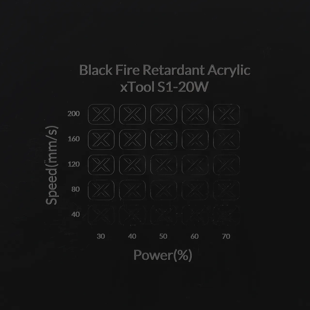 1/8"(3mm) Black Fire Retardant Acrylic test grid