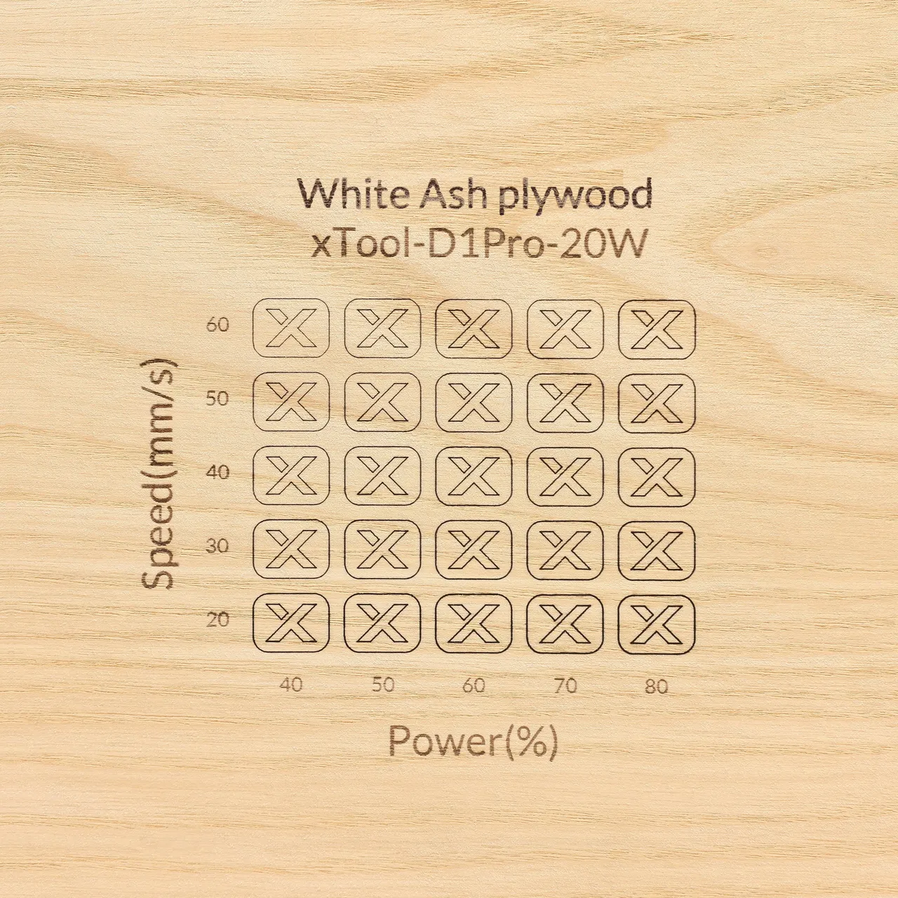 1/4"(6mm) White Ash Plywood test grid