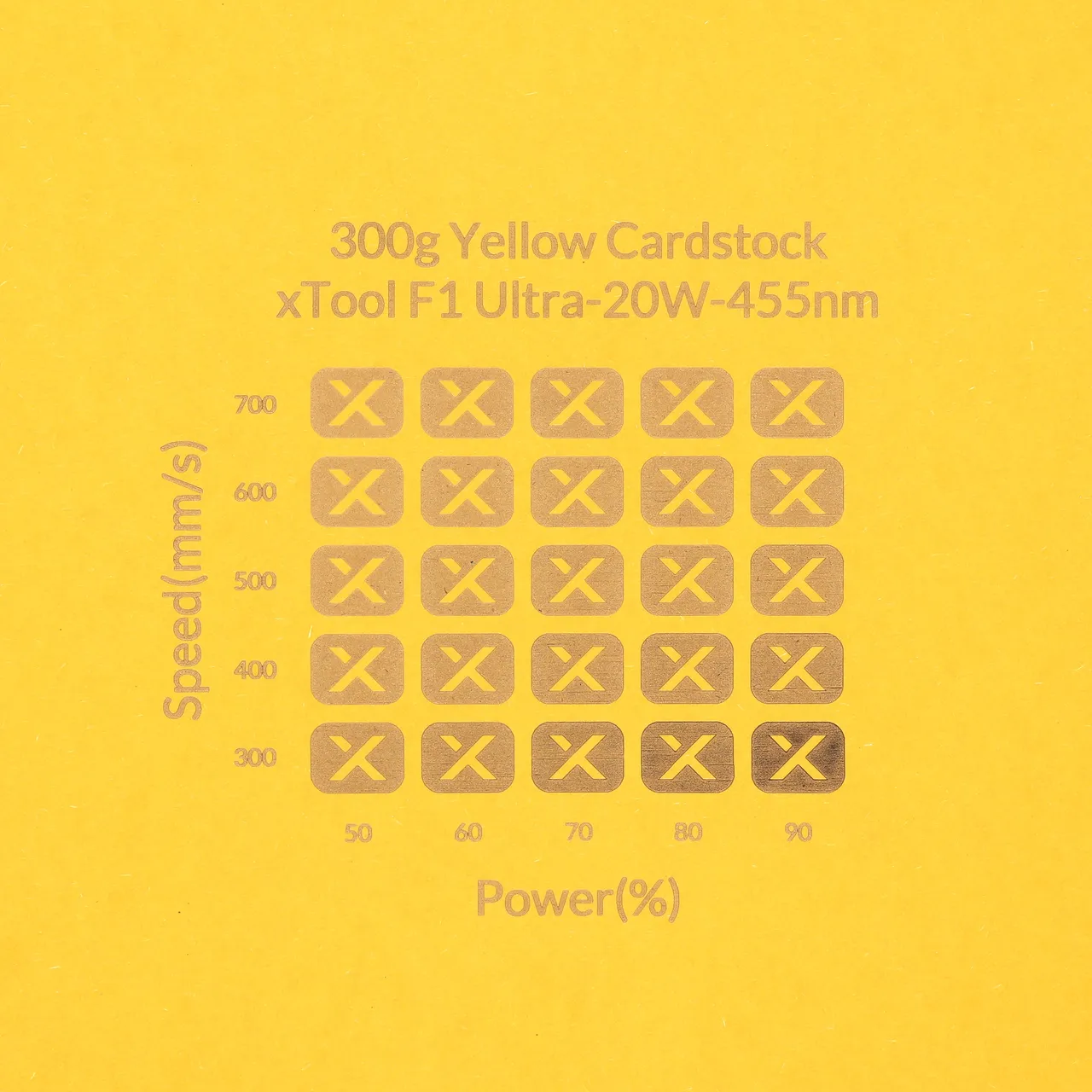 Yellow Cardstock-9oz(300g) test grid