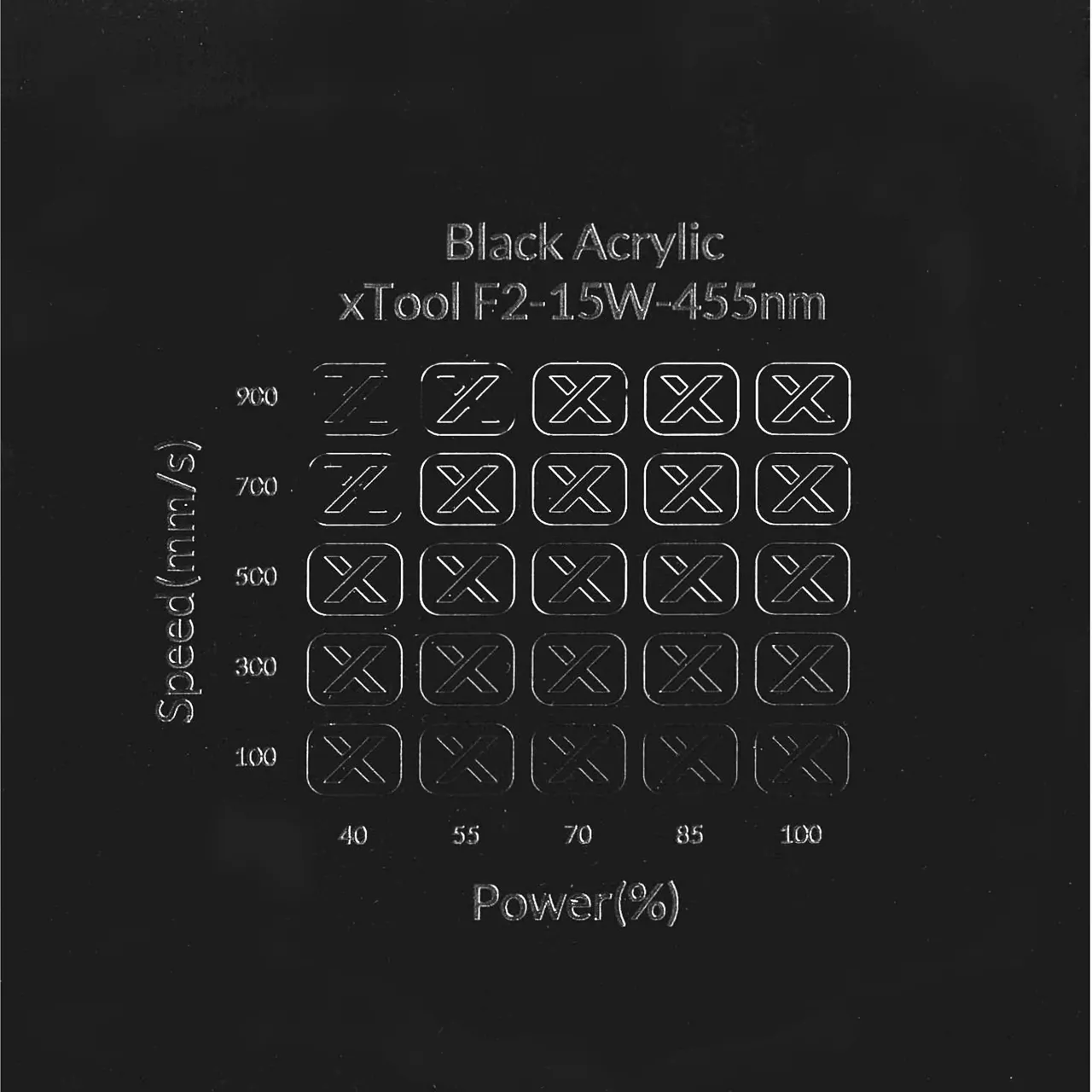 5/16"(8mm) Black Acrylic test grid