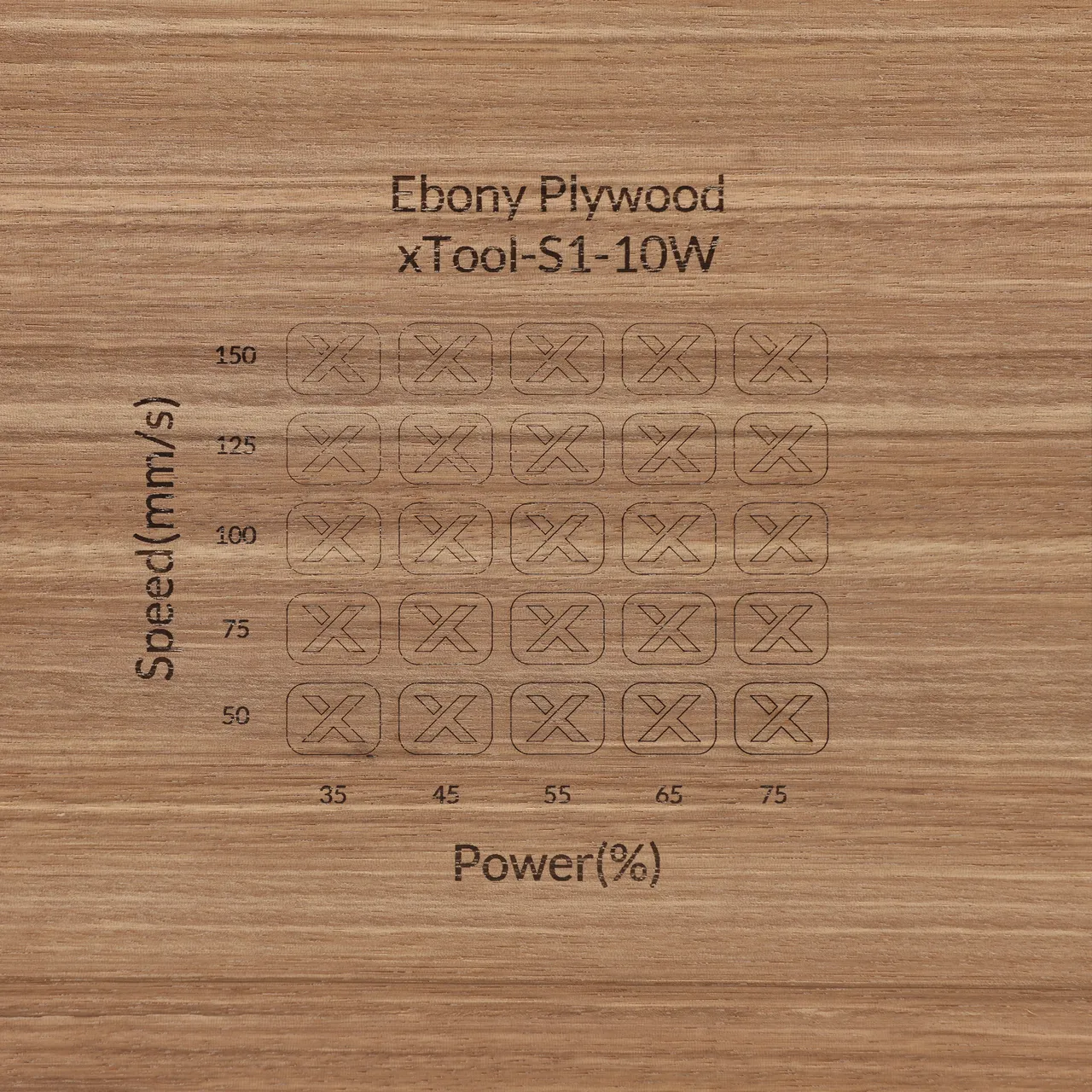1/8"(3mm) Ebony Plywood test grid