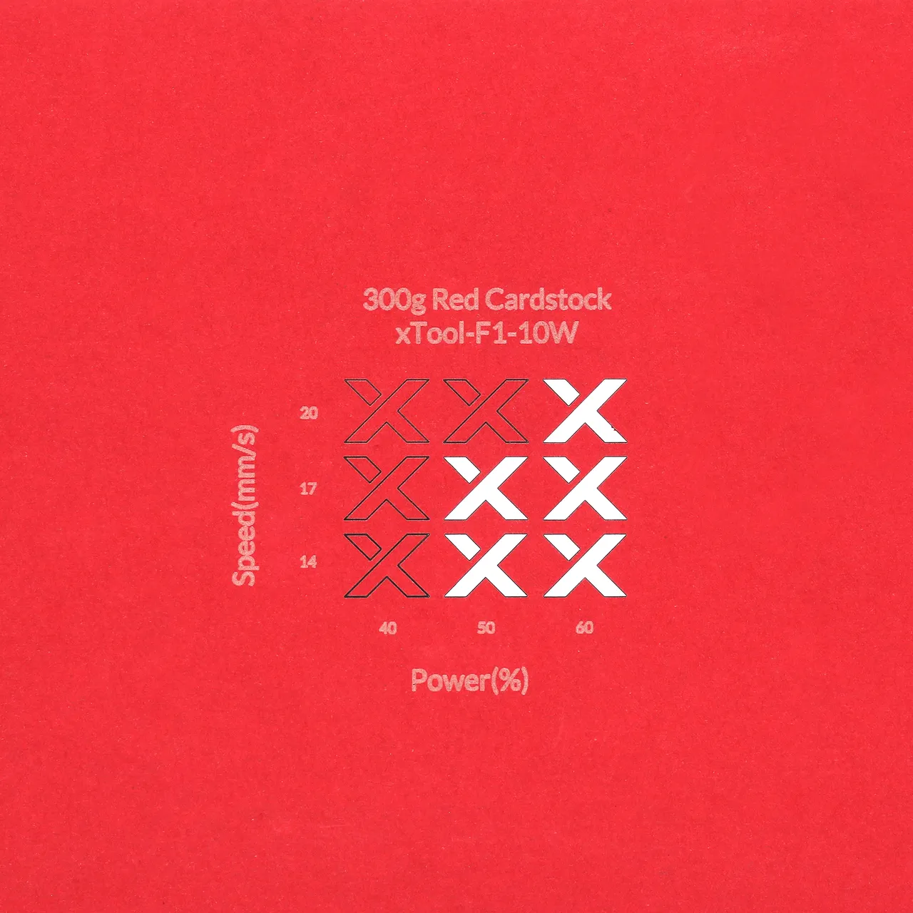 Red Cardstock-9oz(300g) test grid