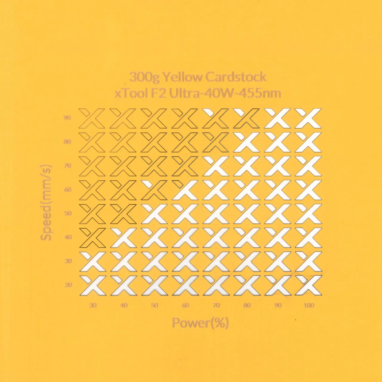 Yellow Cardstock-9oz(300g) test grid