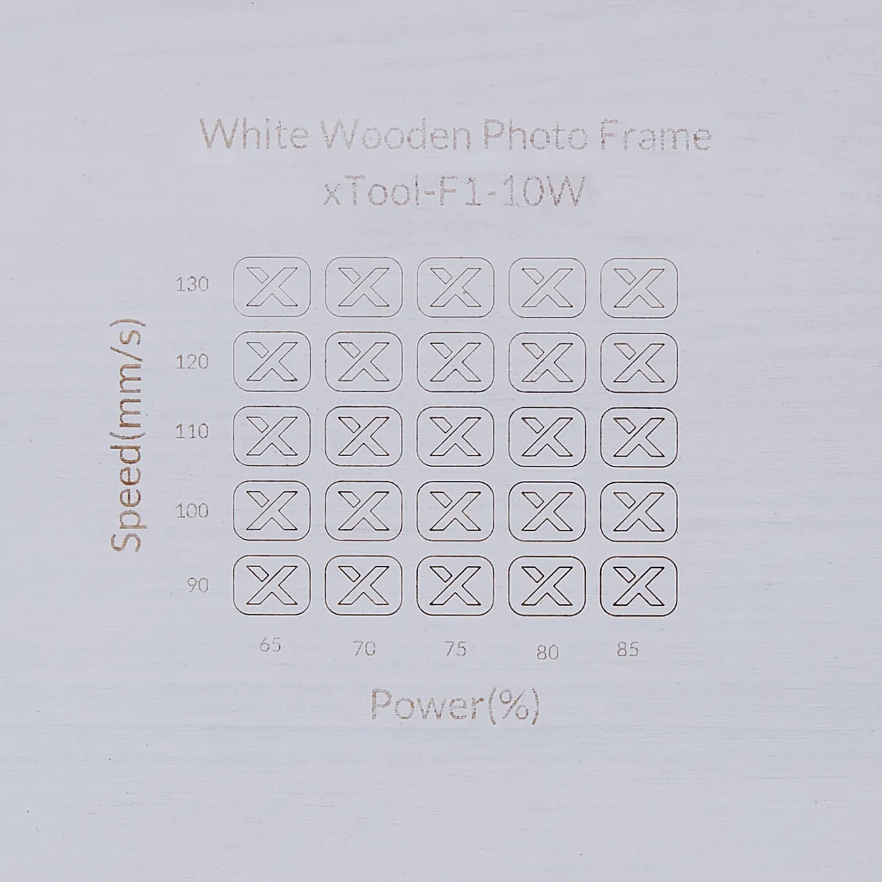 White Painted Pine Wood test grid