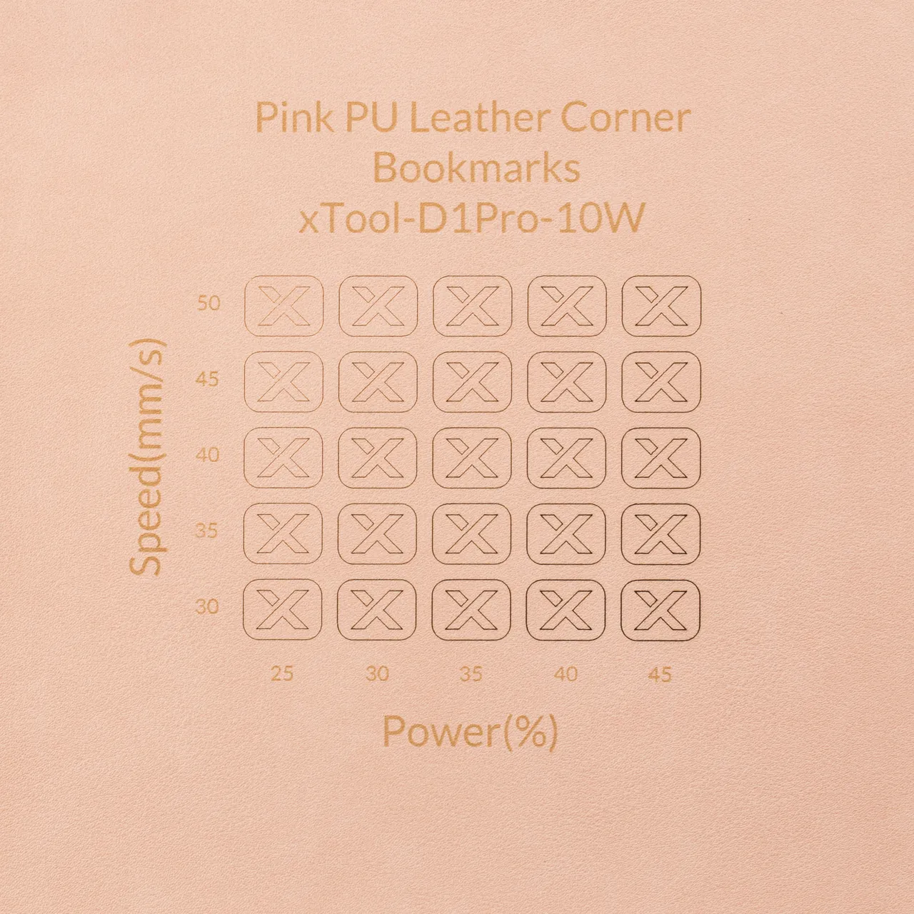 Peachy PU Leather test grid