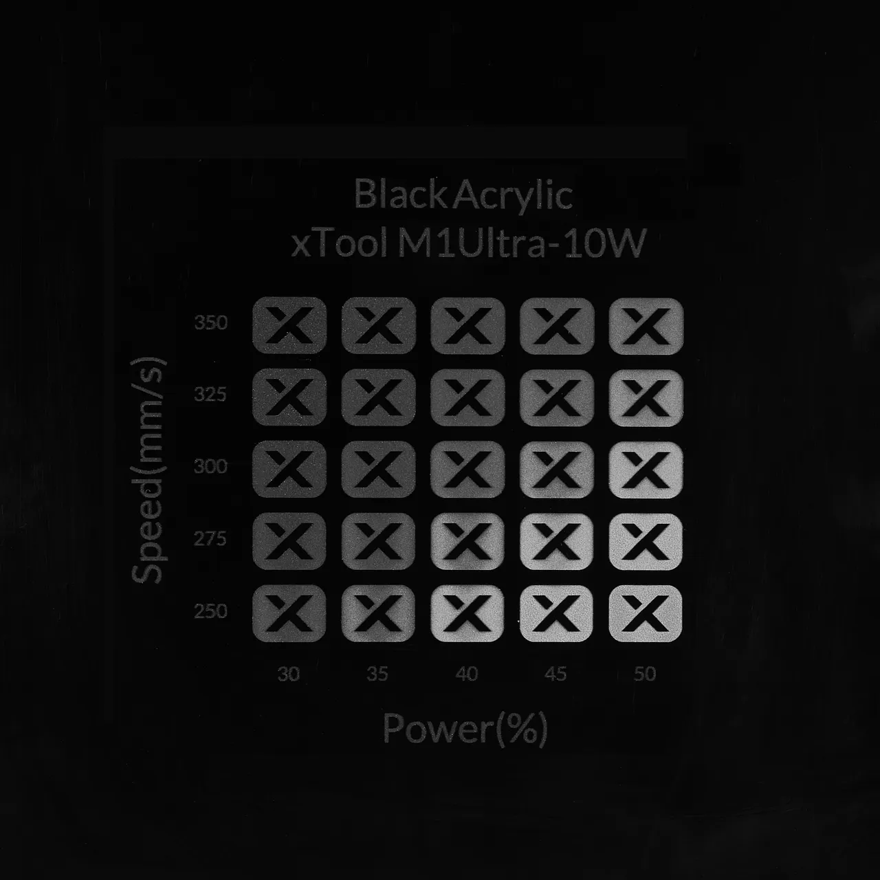 5/16"(8mm) Black Acrylic test grid