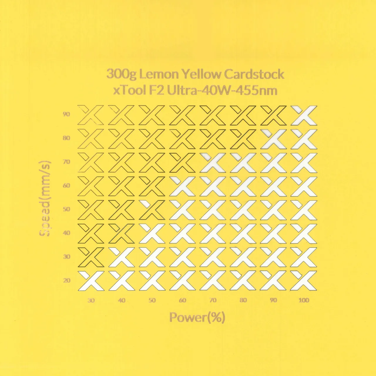 Lemon Yellow Cardstock-9oz(300g) test grid