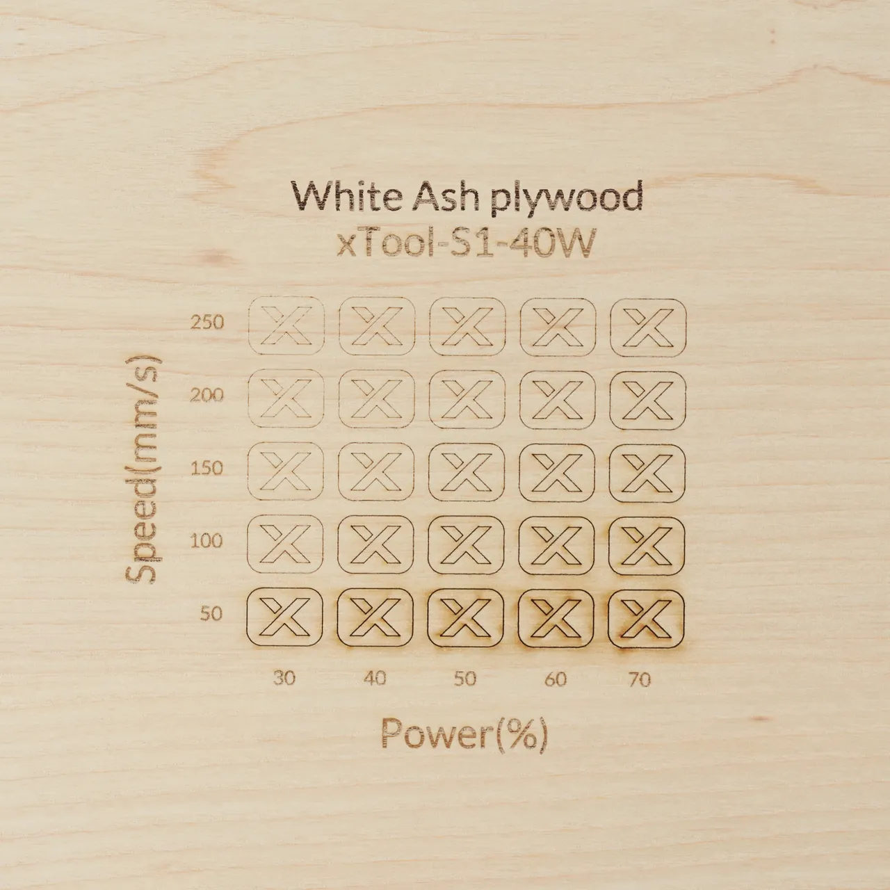1/4"(6mm) White Ash Plywood test grid