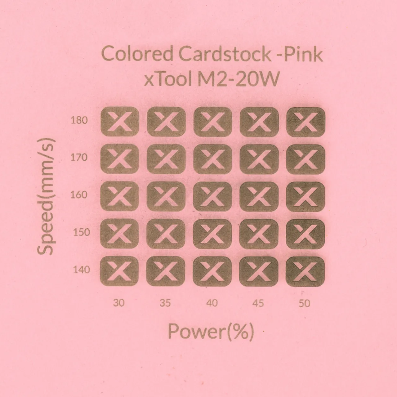 xThings-Colored Cardstock(Pink)-4.7oz(160g) test grid
