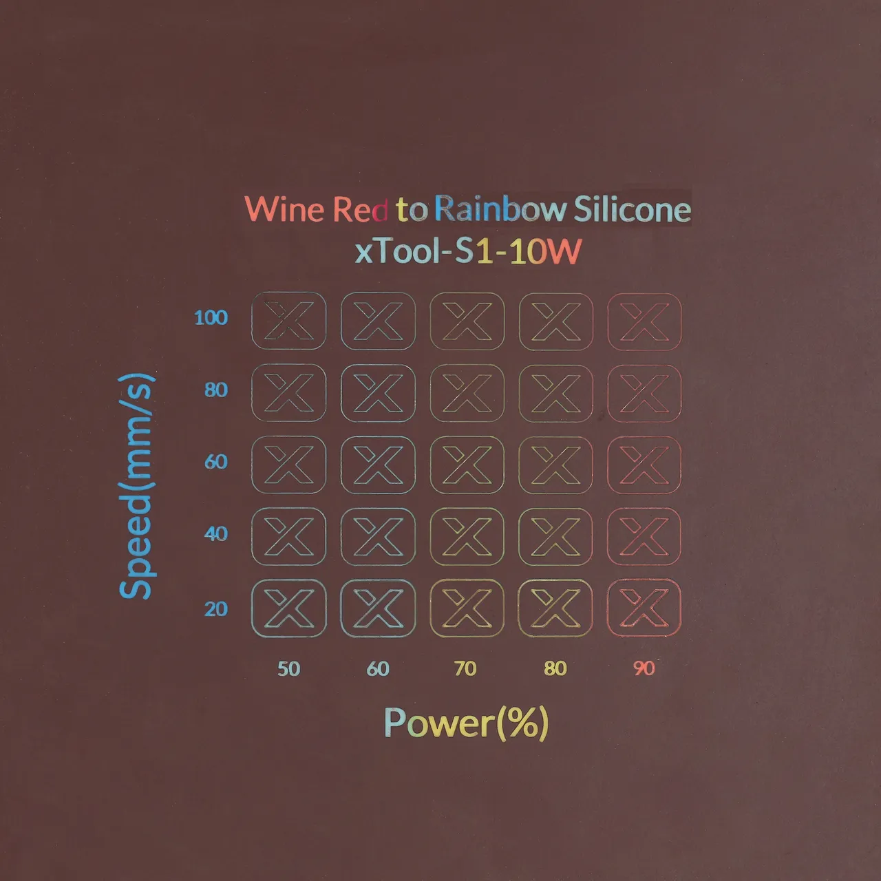 Rainbow Silicone Watch Bands Wine Red test grid