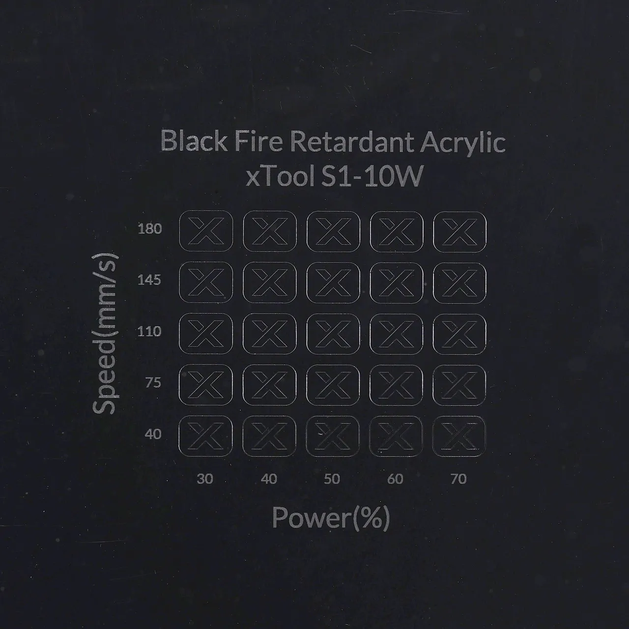 1/8"(3mm) Black Fire Retardant Acrylic test grid
