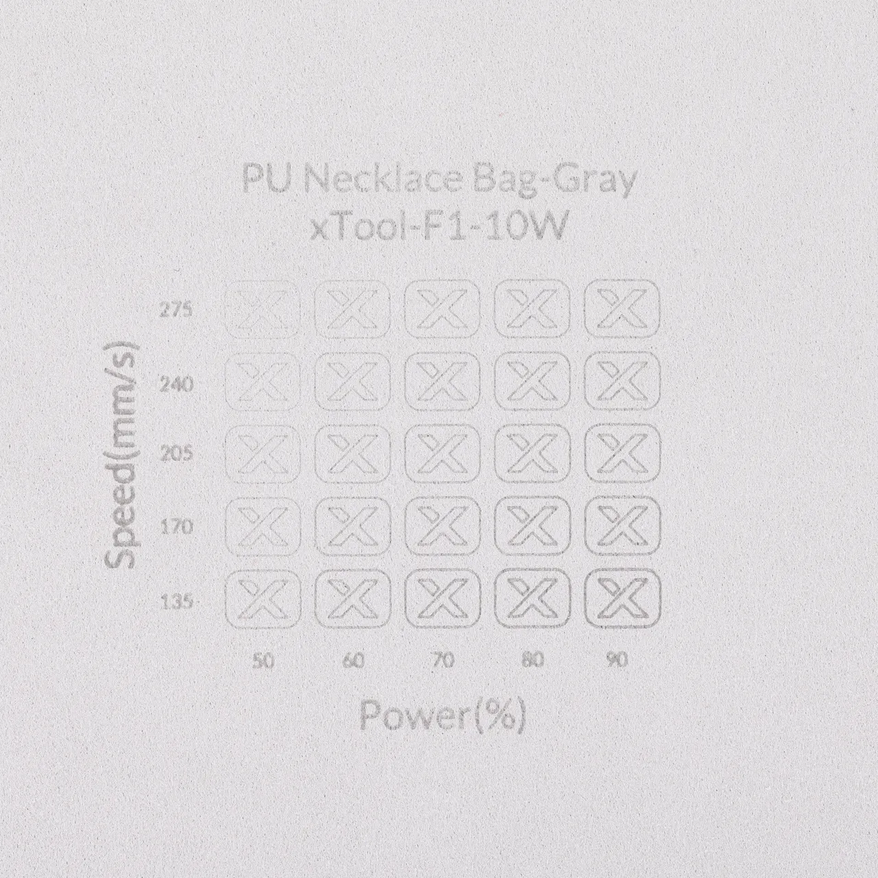 Gray PU Necklace Bag-8.66"x2.6"(22x6.5cm) test grid