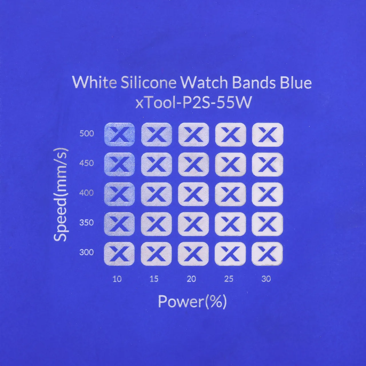 Blue to White Silicone test grid