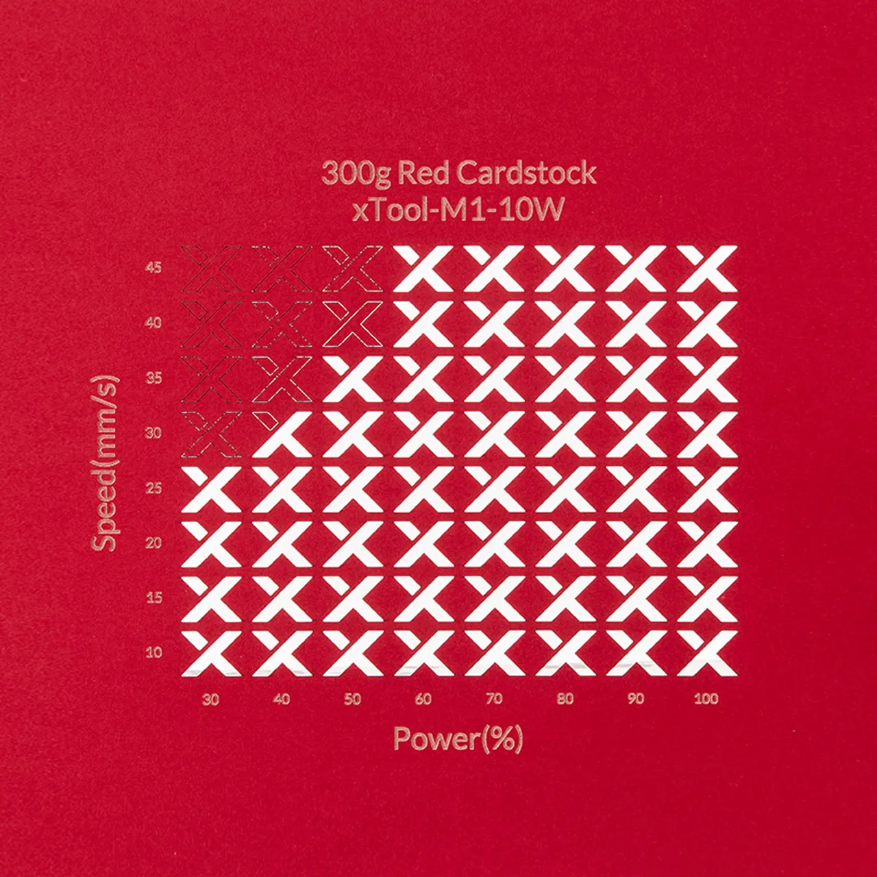 Red Cardstock-9oz(300g) test grid