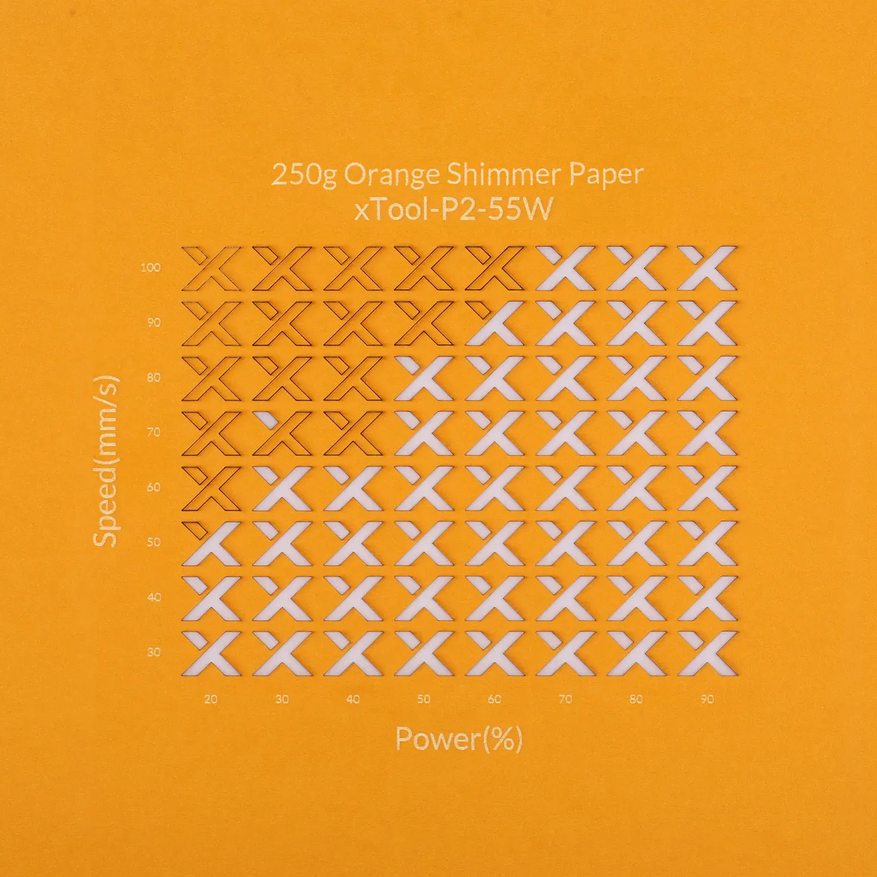 Orange Shimmer Paper-7oz(250g) test grid