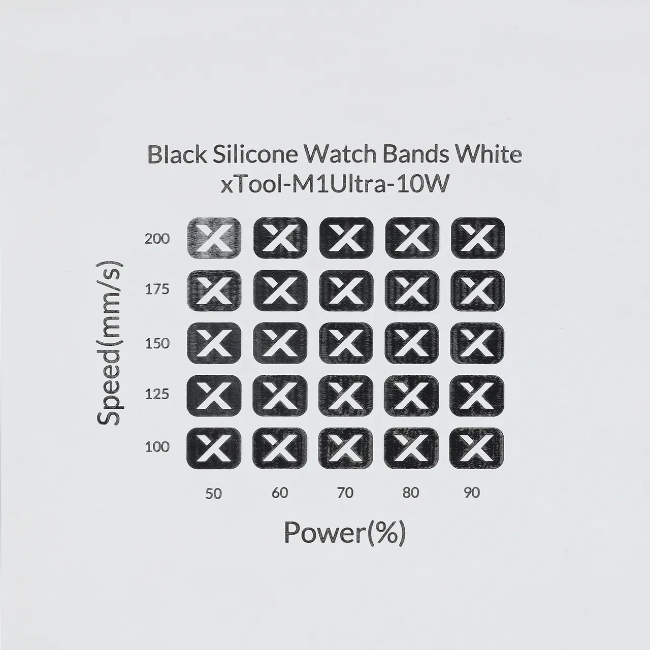 White to Black Silicone test grid