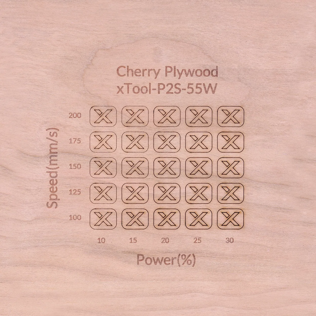 1/4"(6mm) Cherry Plywood test grid