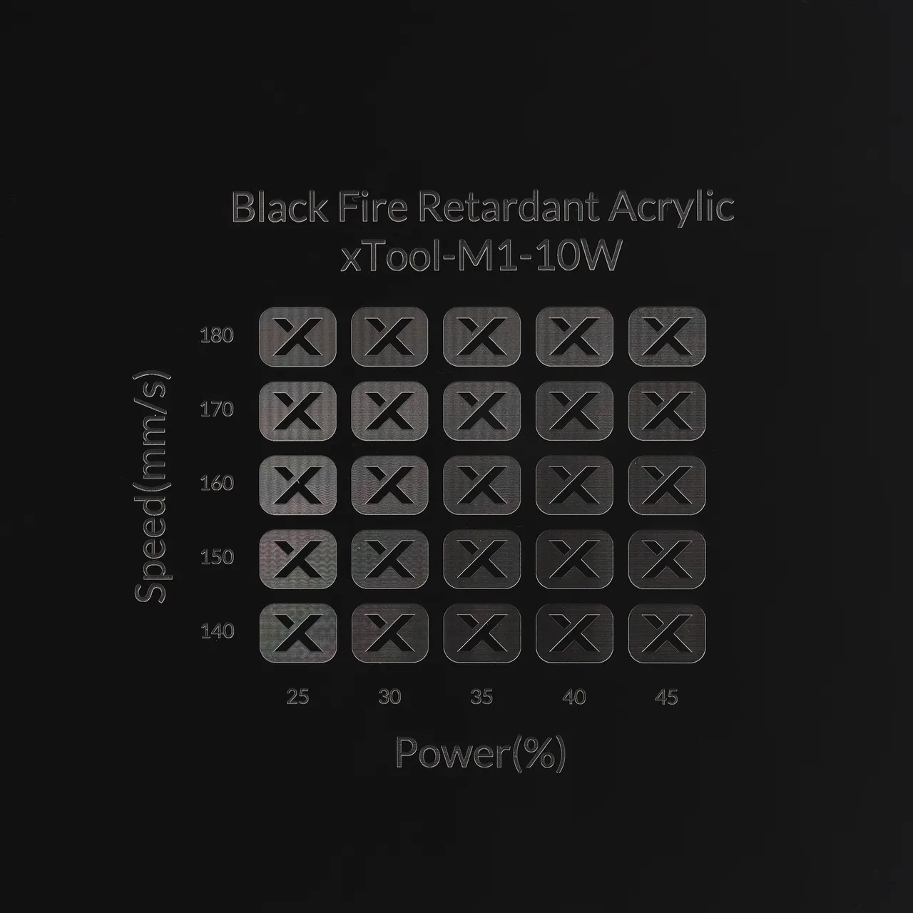 1/8"(3mm) Black Fire Retardant Acrylic test grid