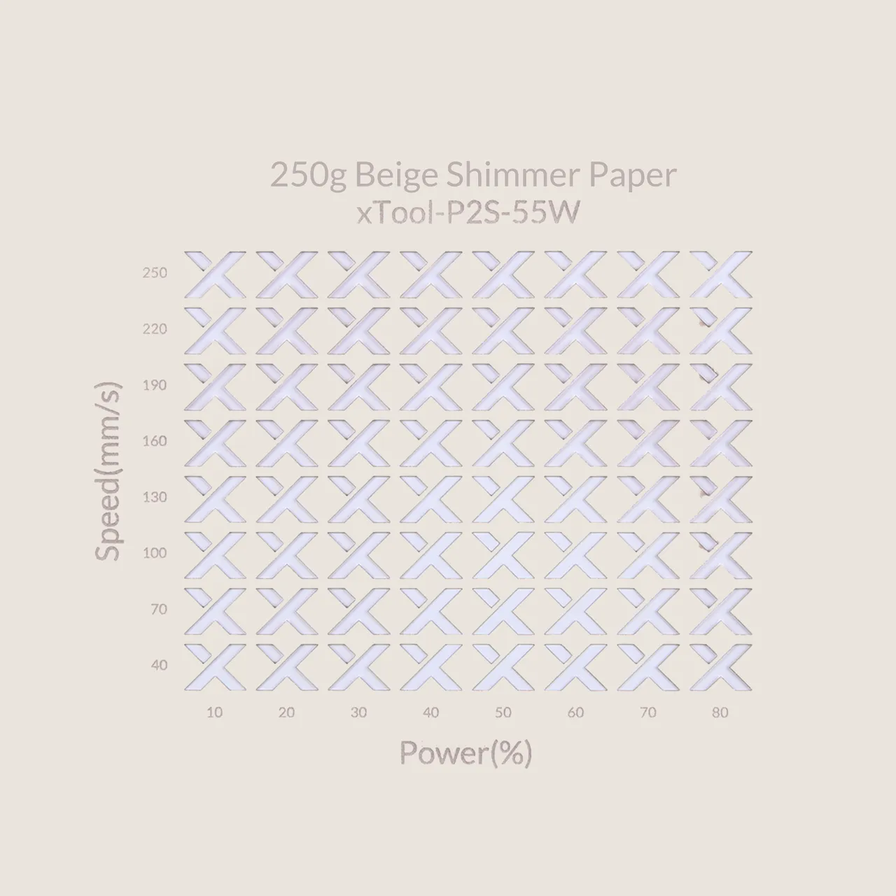 Beige Shimmer Paper-7oz(250g) test grid
