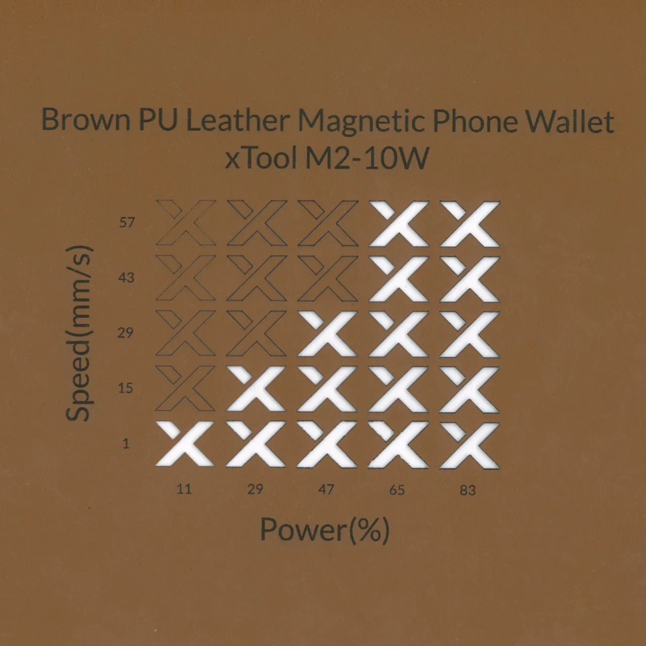 Brown PU Leather test grid