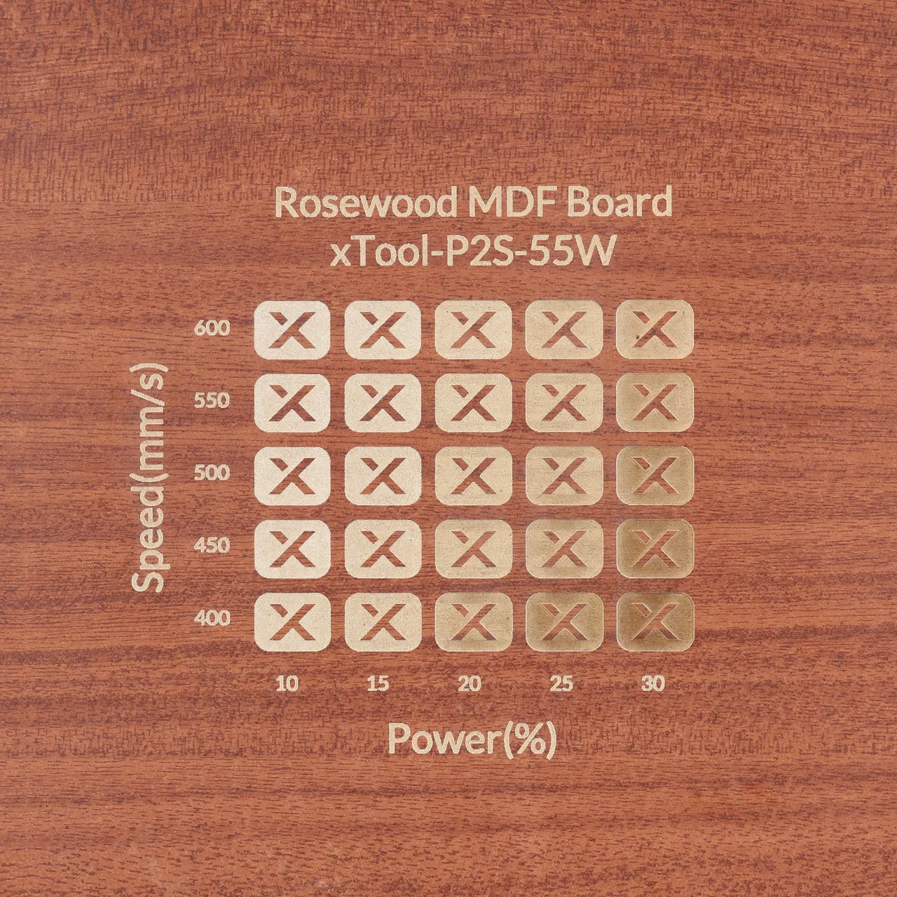 1/8"(3mm) Faux Rosewood MDF Board test grid