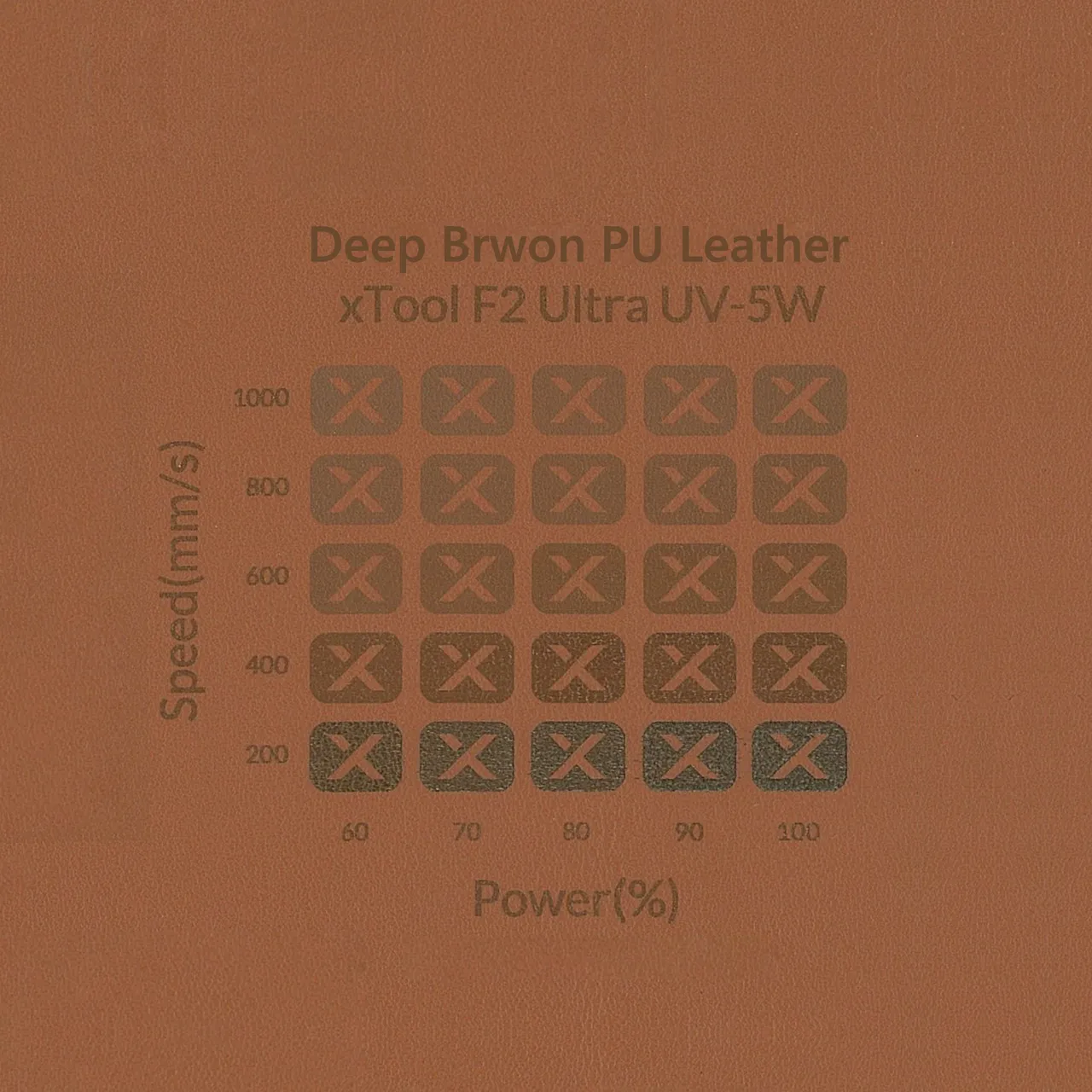 Deep Brown PU Leather test grid