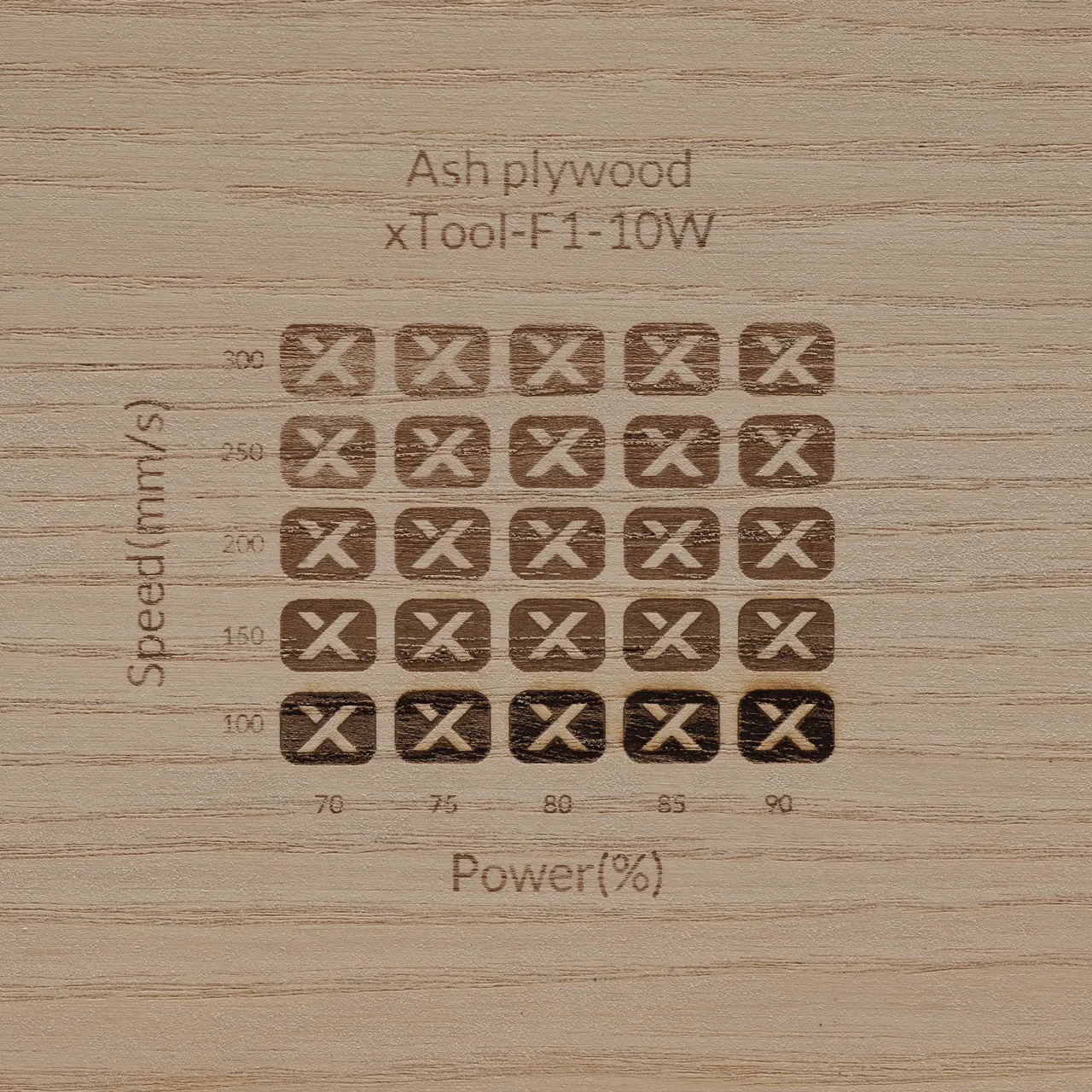 1/8"(3mm) White Ash Plywood test grid