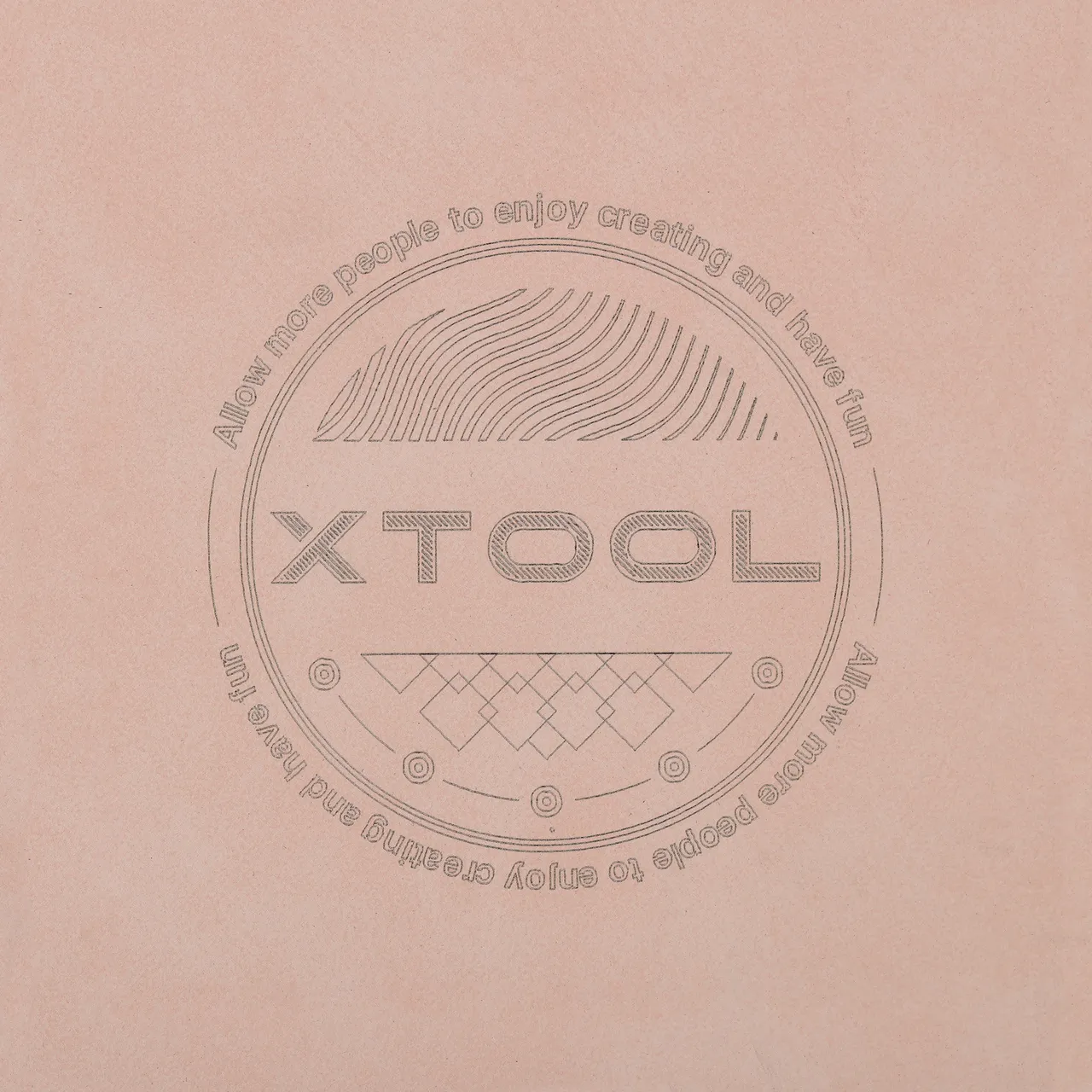 Pale Pink to Gold Laserable PU Notebook test grid