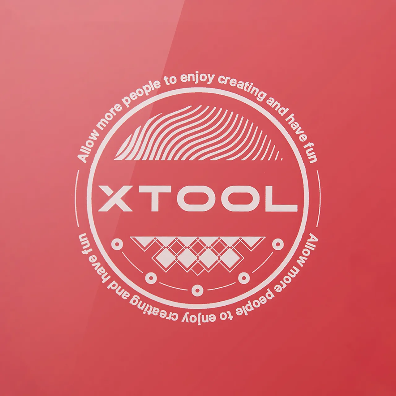 Red Metal Business Card test grid