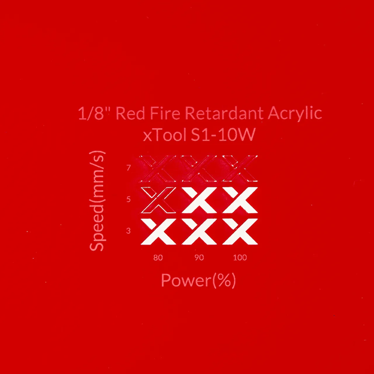 1/8"(3mm) Red Fire Retardant Acrylic test grid