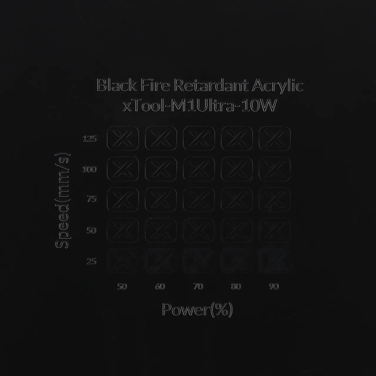 1/8"(3mm) Black Fire Retardant Acrylic test grid
