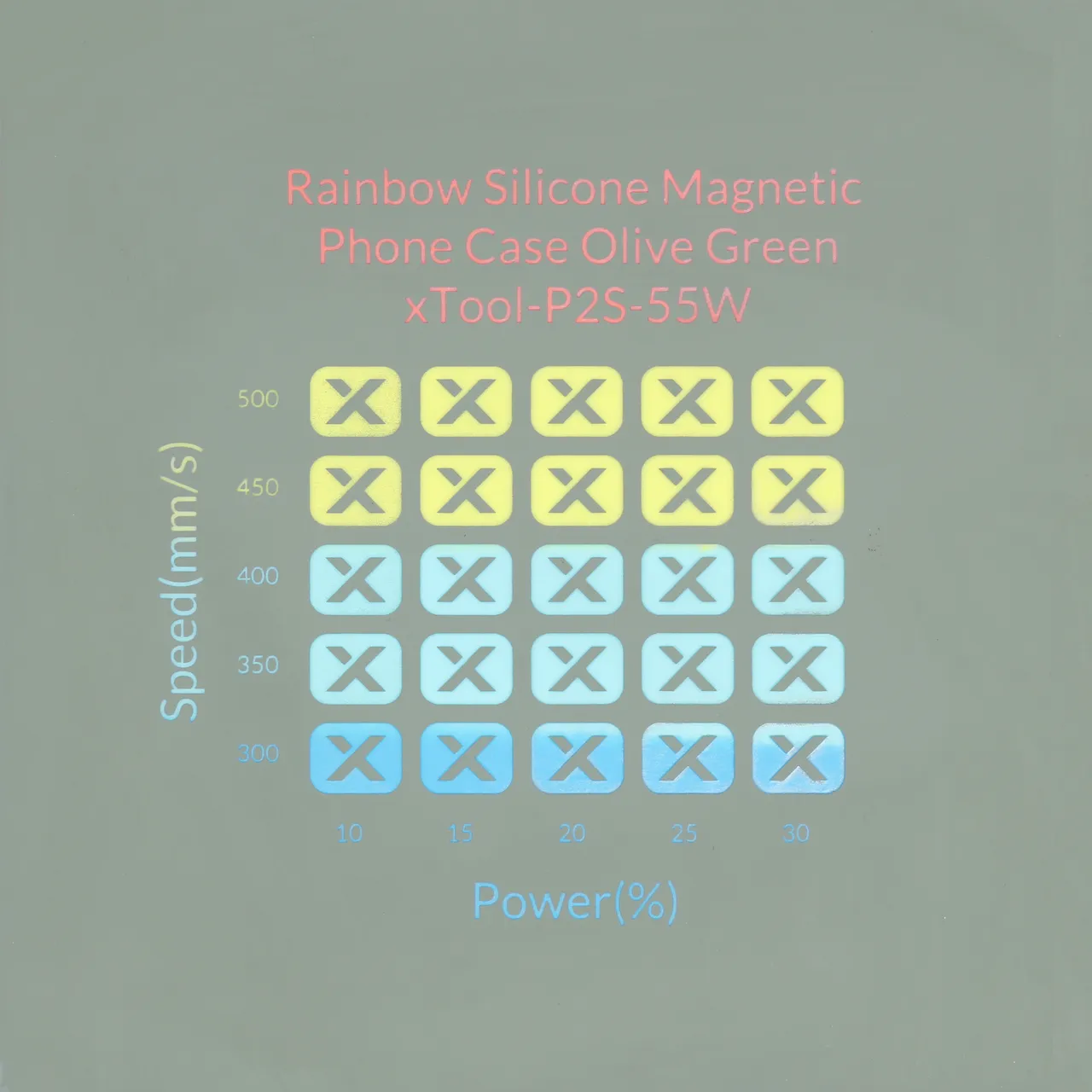 Rainbow Silicone Magnetic Phone Case Olive Green test grid