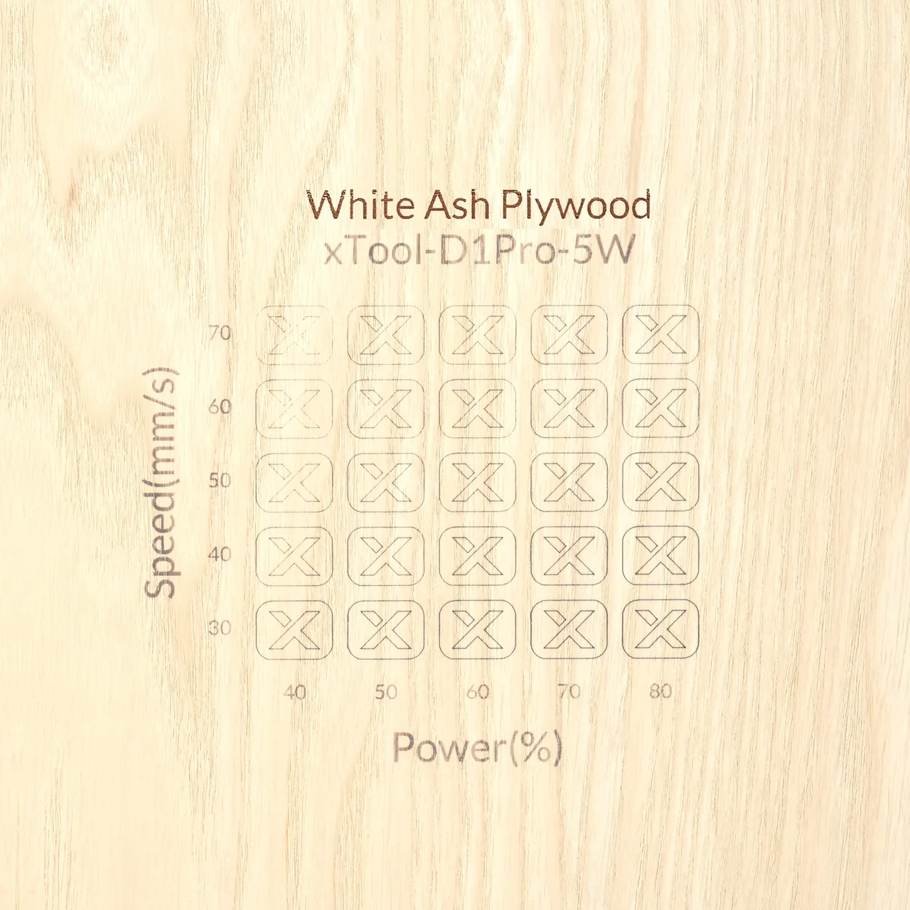 1/4"(6mm) White Ash Plywood test grid