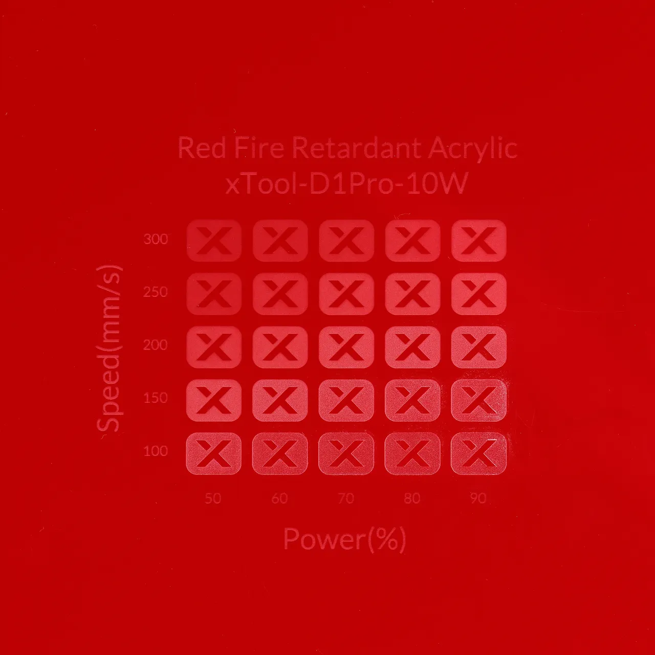 1/8"(3mm) Red Fire Retardant Acrylic test grid