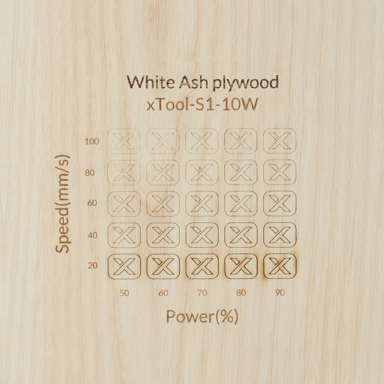 1/4"(6mm) White Ash Plywood test grid