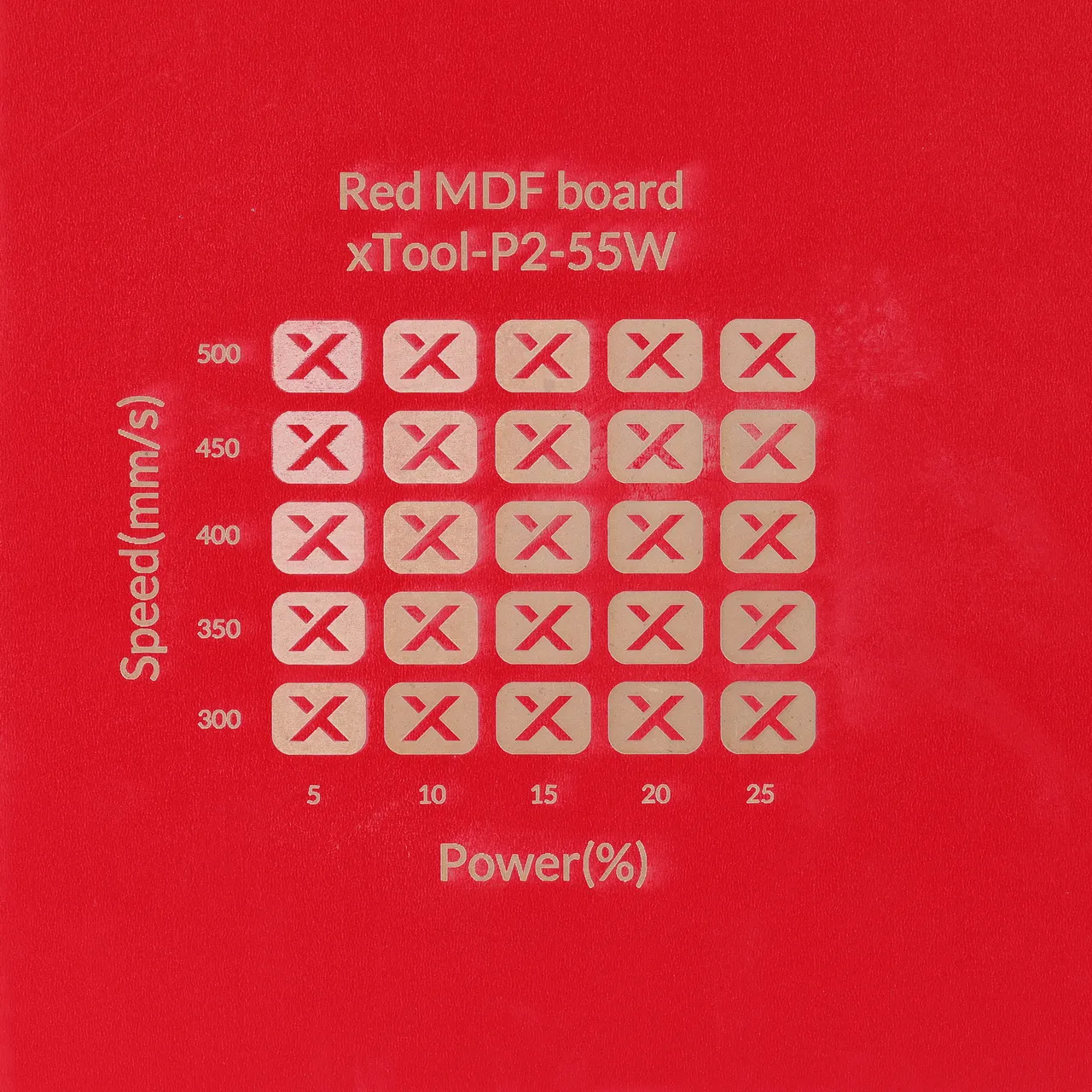 1/8"(3mm) Red MDF Board test grid