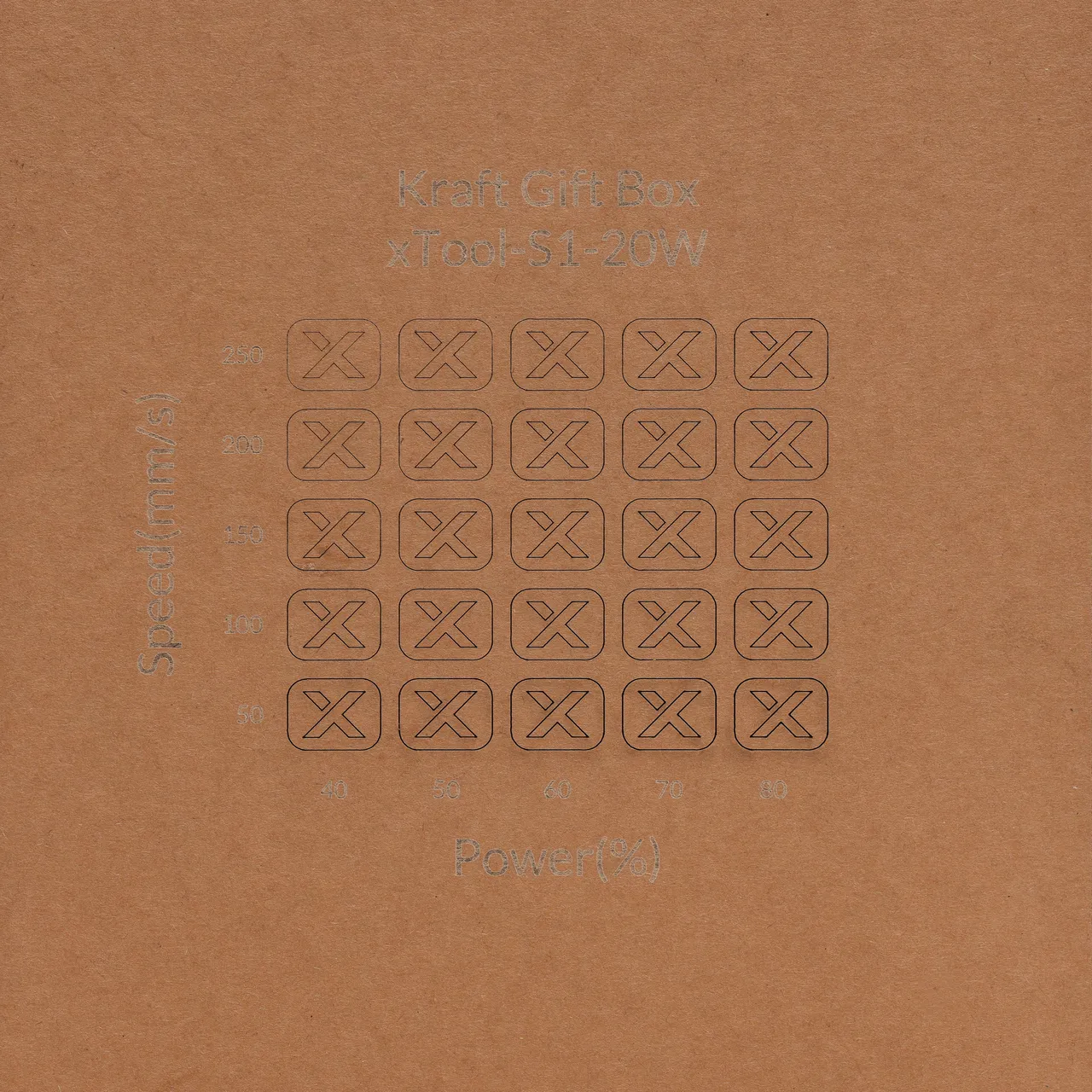 Kraft Gift Box test grid
