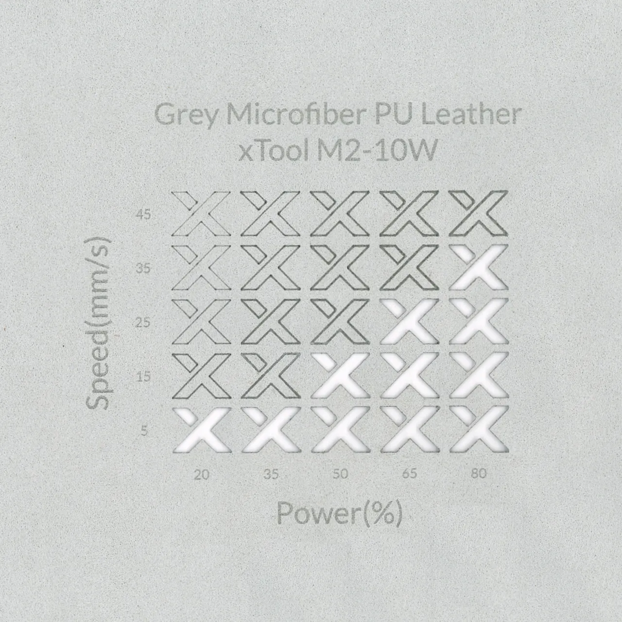Grey Microfiber PU Leather test grid