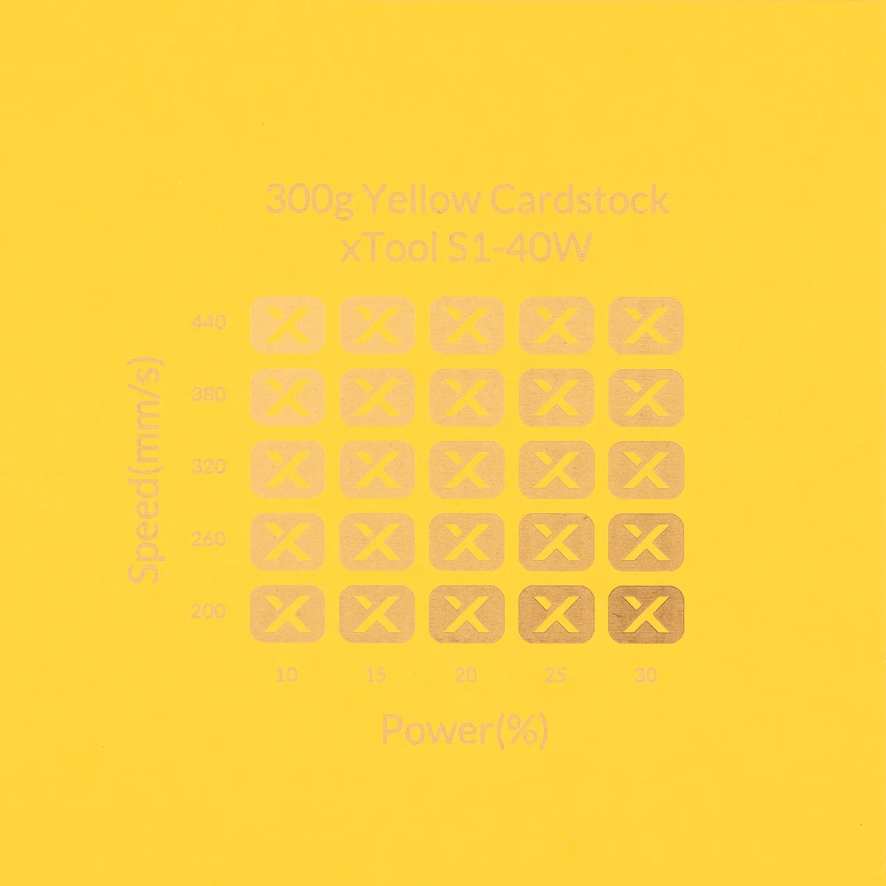 Yellow Cardstock-9oz(300g) test grid