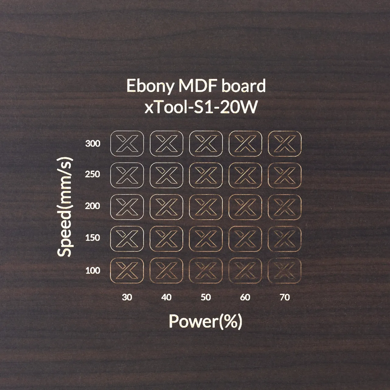 1/8"(3mm) Faux Ebony MDF Board test grid