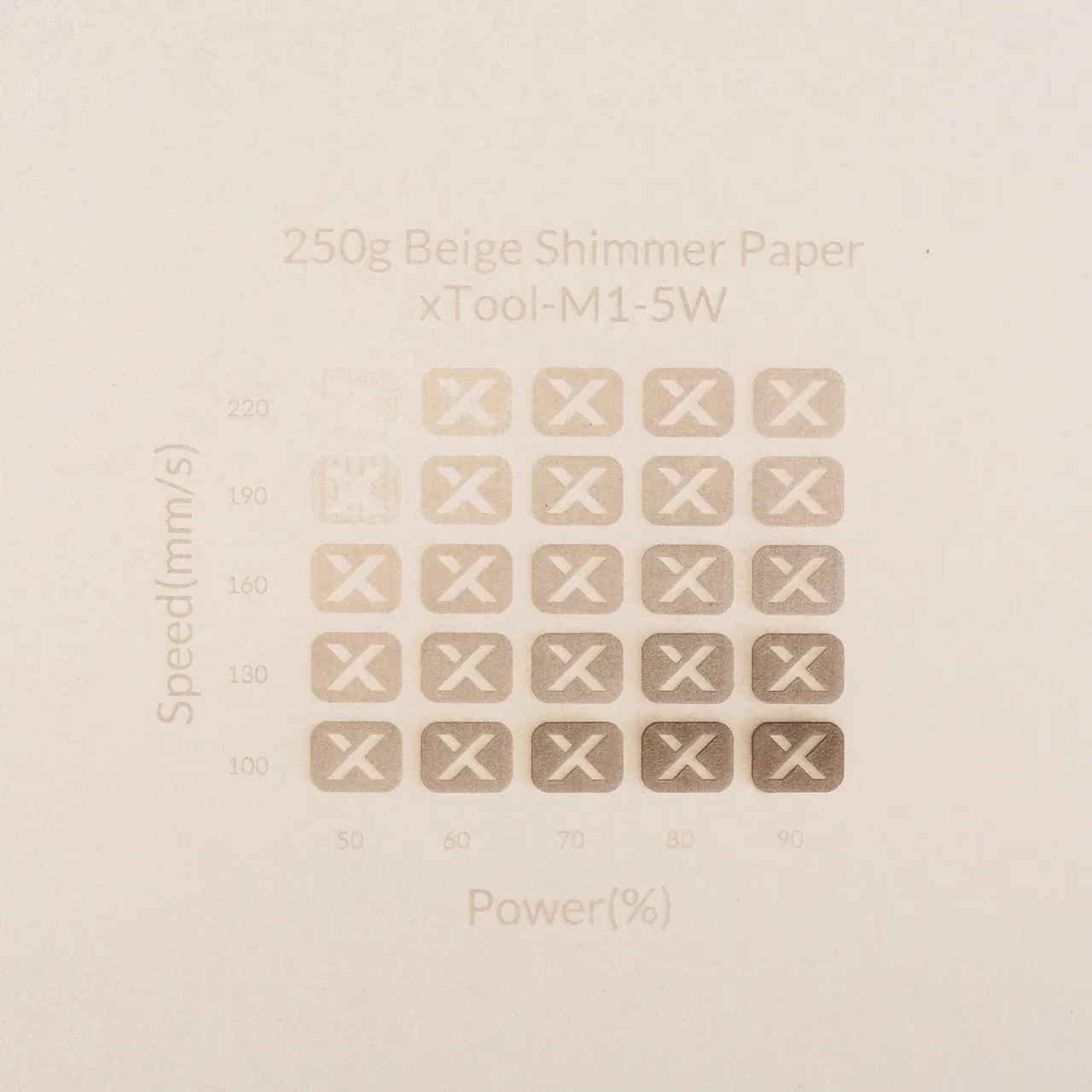Beige Shimmer Paper-7oz(250g) test grid