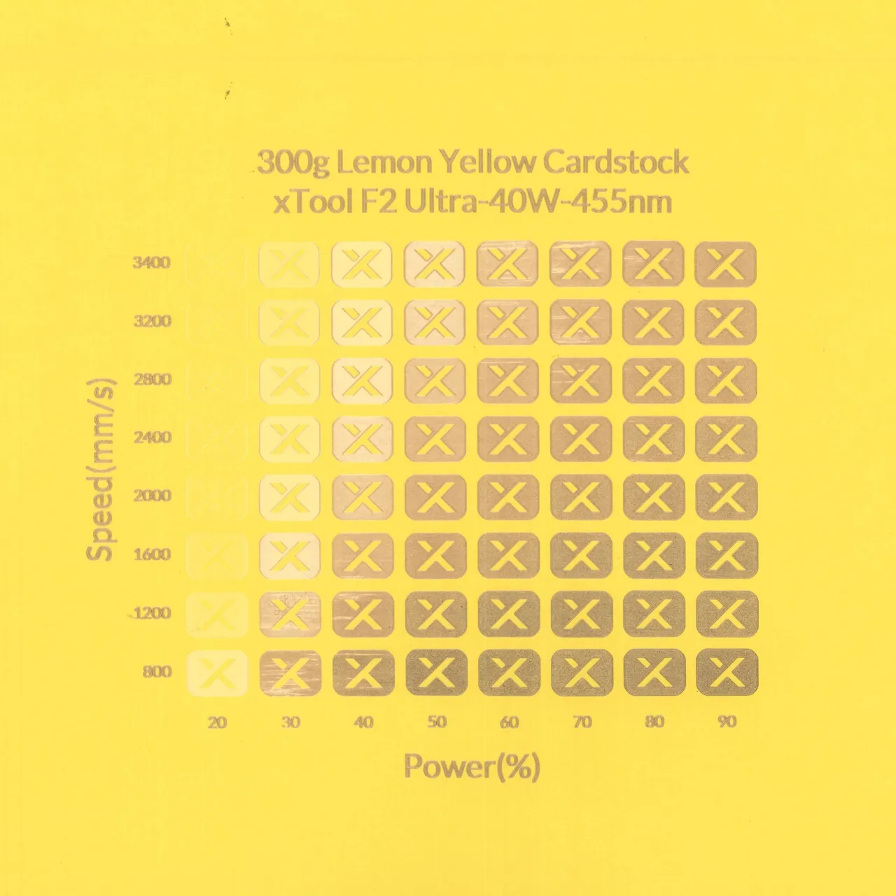 Lemon Yellow Cardstock-9oz(300g) test grid