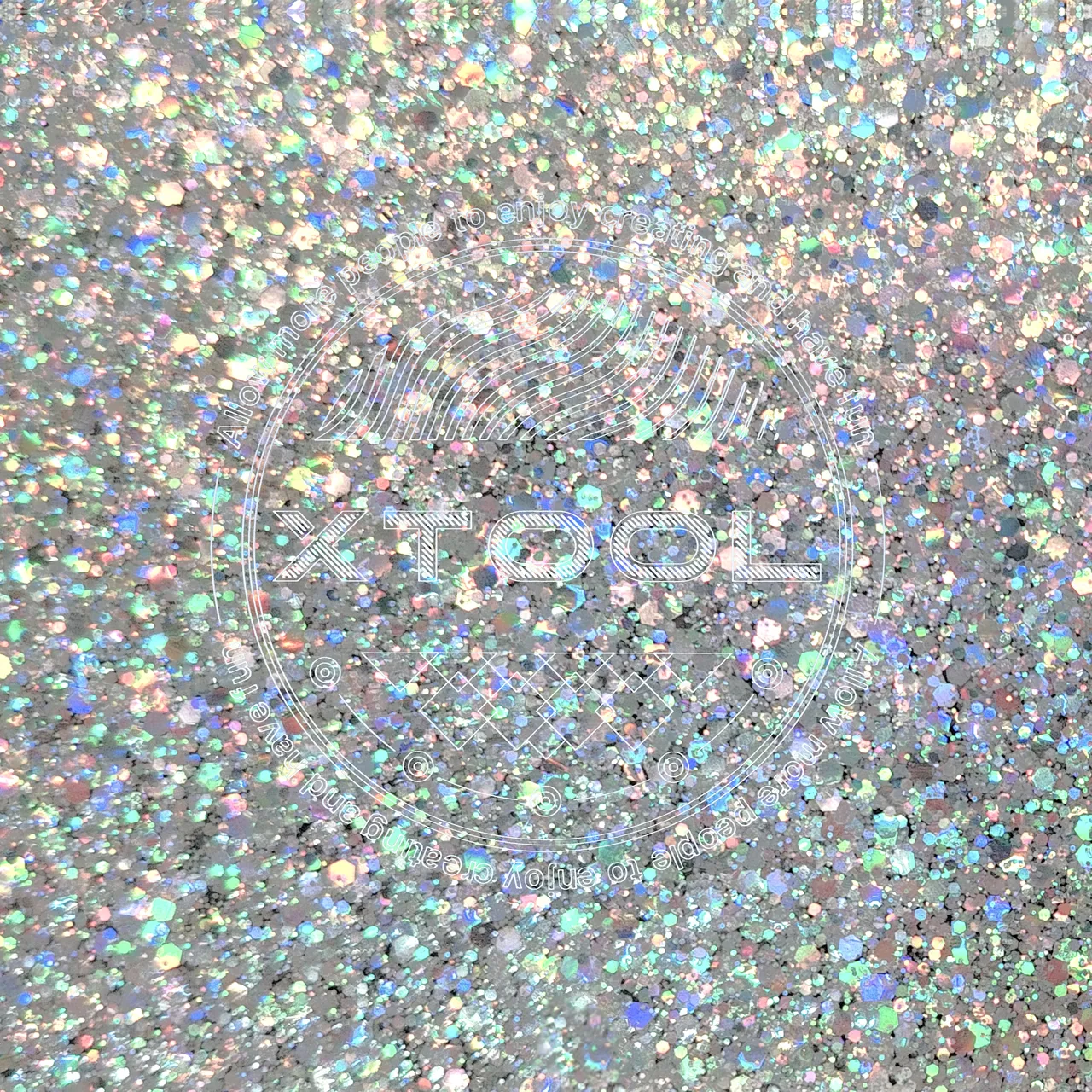 1/8"(3mm) Silver Sparkle Glitter Acrylic test grid
