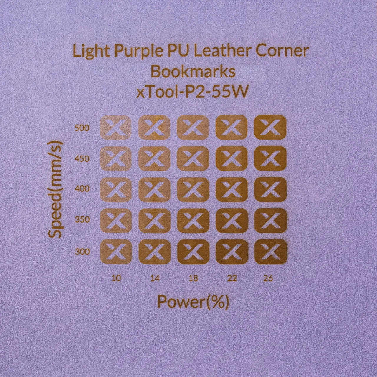 Light Purple PU Leather test grid