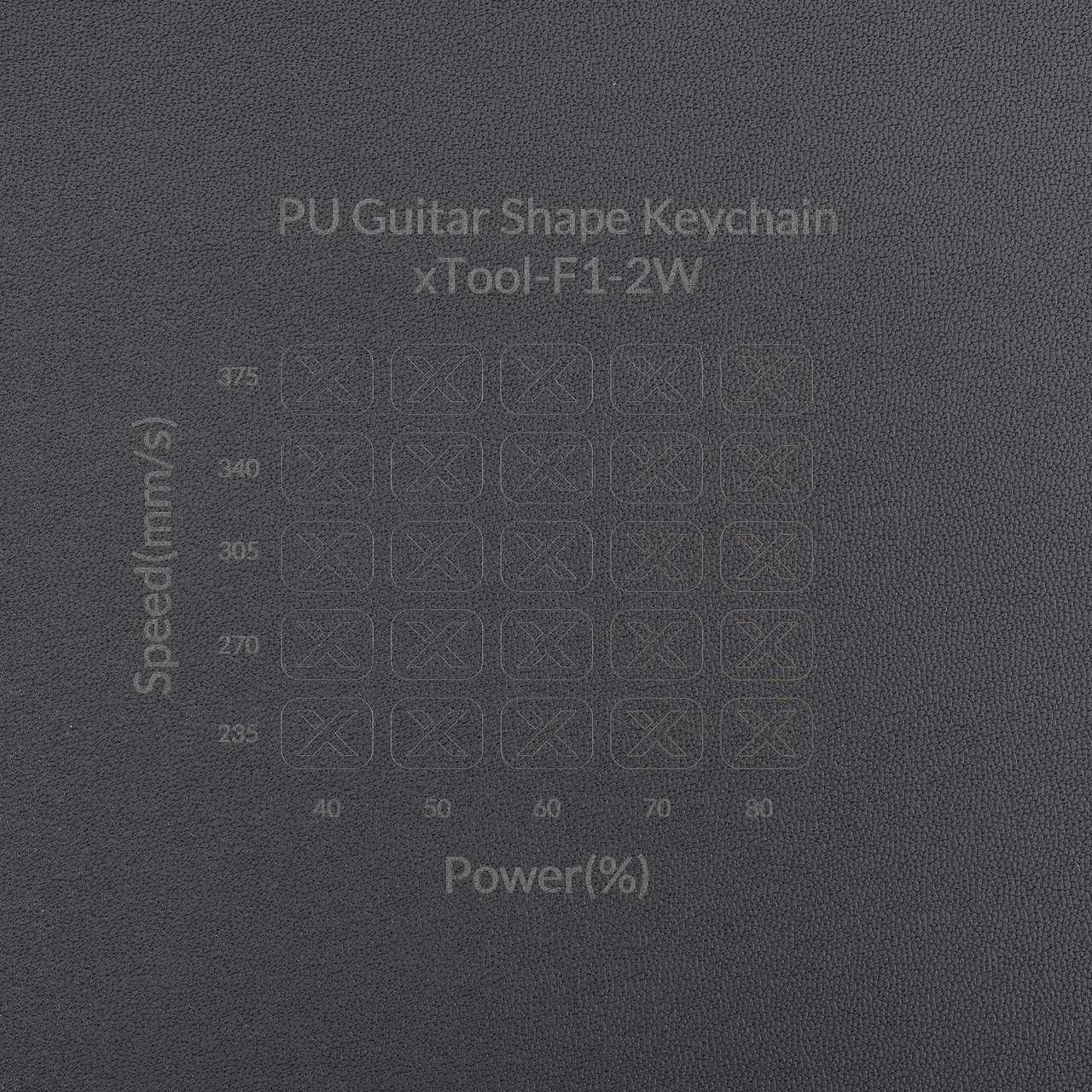 Black Nappa PU Leather test grid