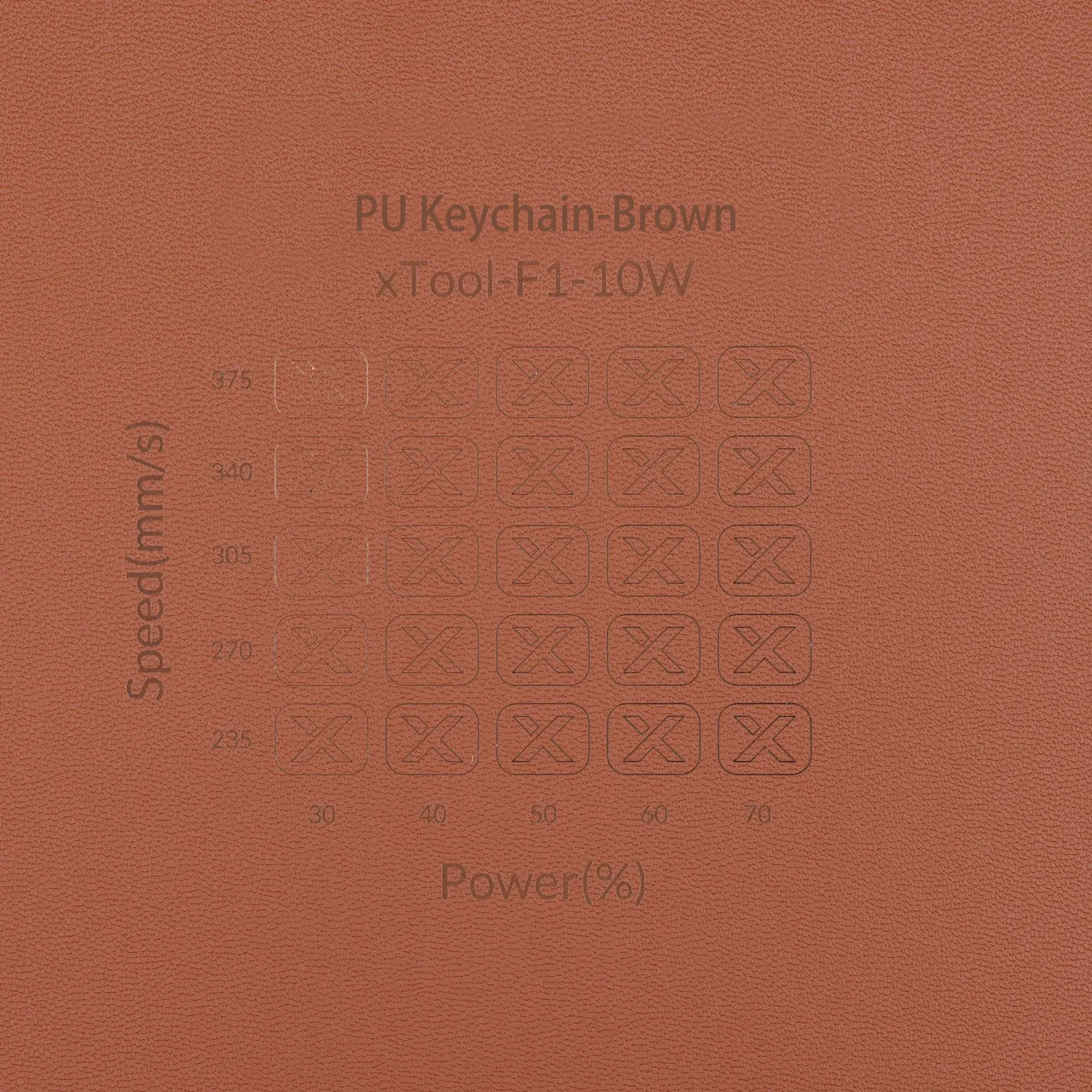 Deep Brown Nappa PU Leather test grid